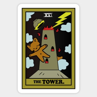 TAROT CARDS | THE TOWER. | CAT Sticker